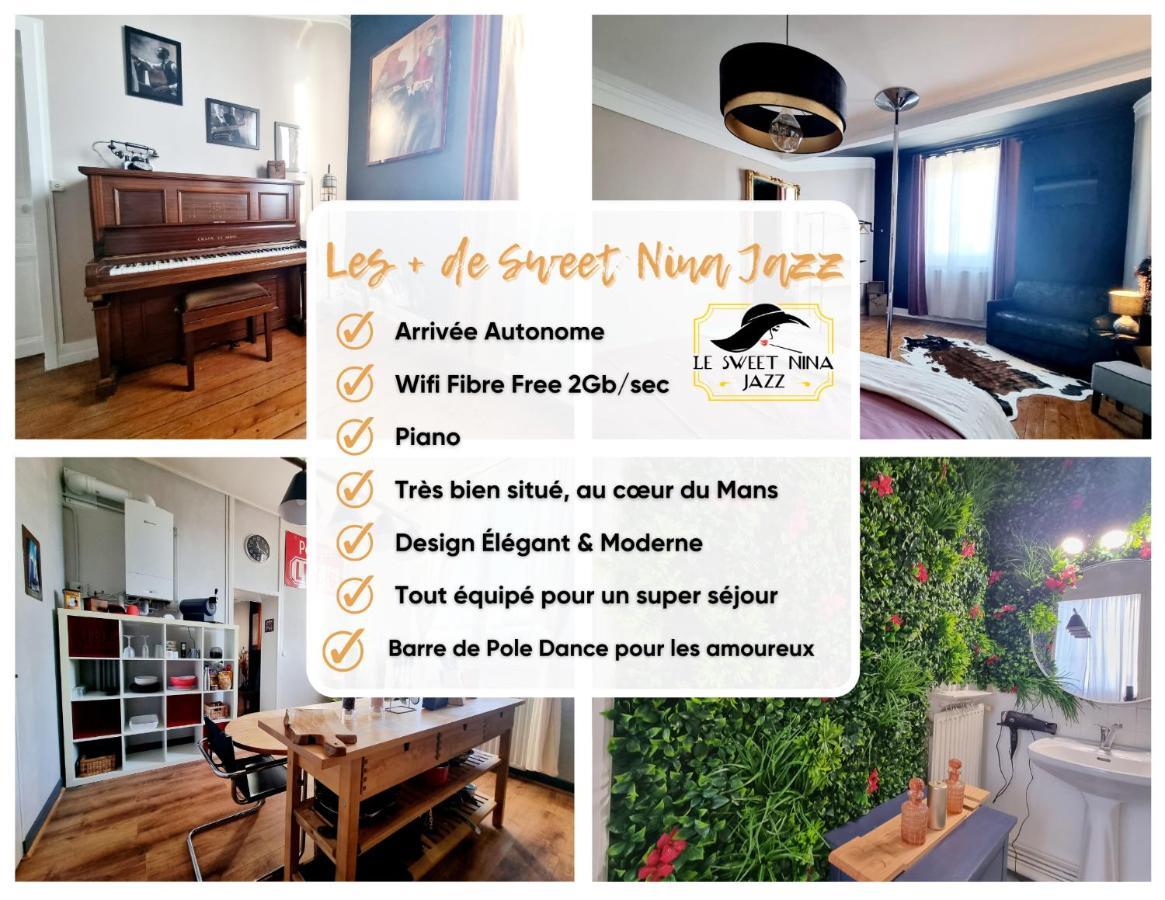 Sweet Nina Jazz Appartement Pour 5 Voyageurs, Situe A La Place De La Republique, Avec Parking Et Lit Queen Size Ле-Ман Экстерьер фото